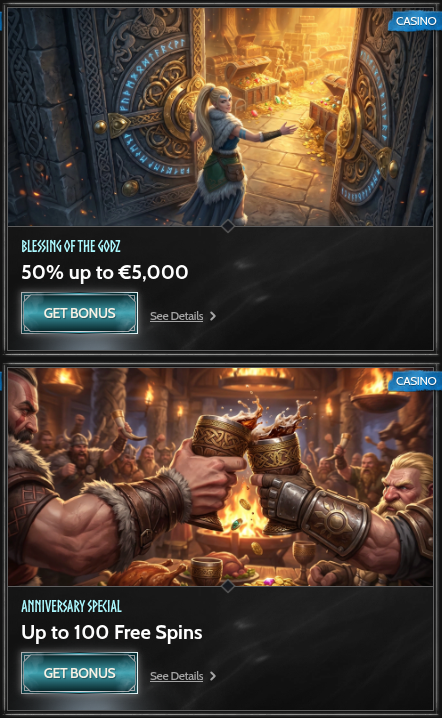 Godz Casino Recurring Bonuses